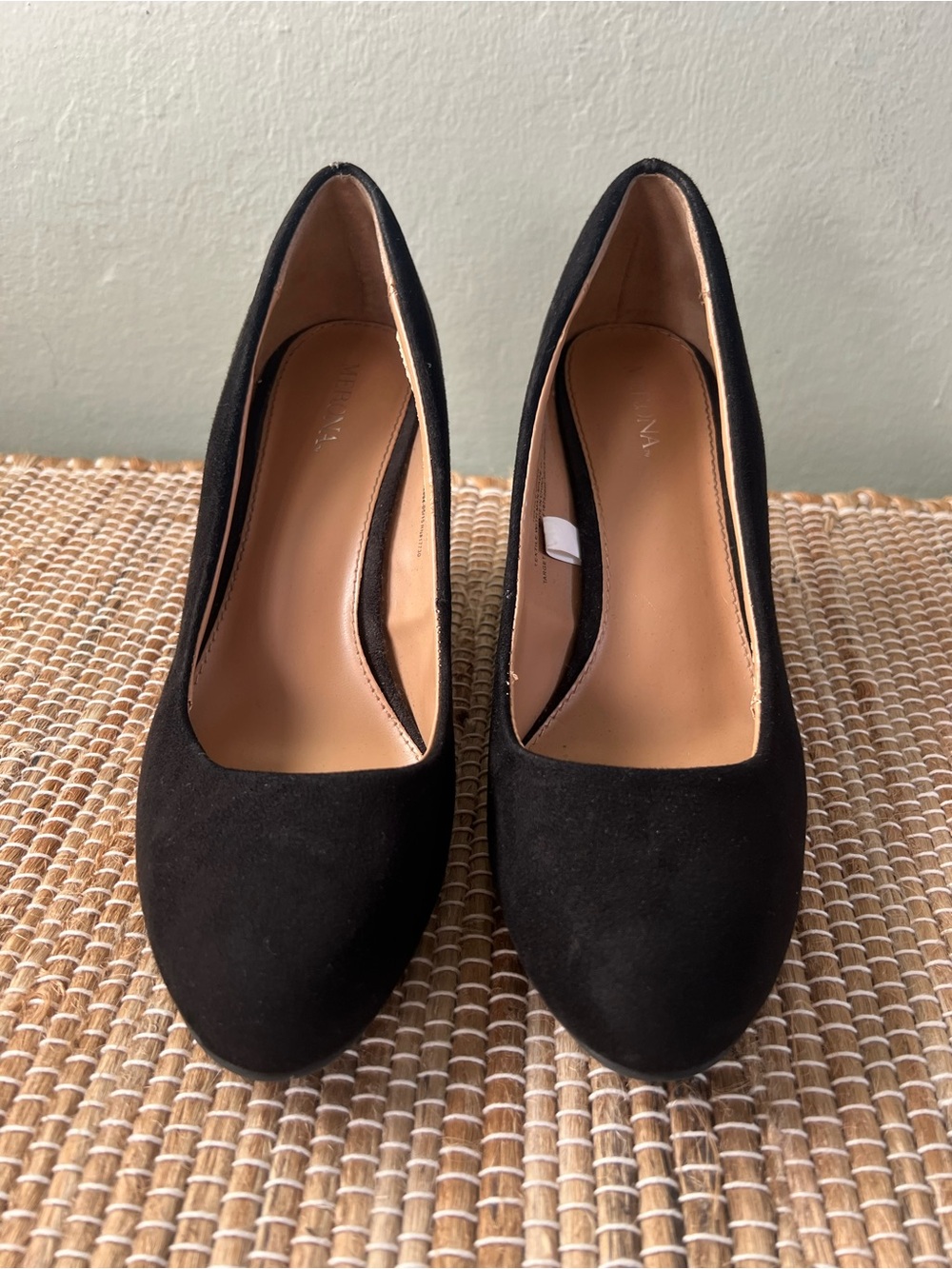 Merona Black Suede Wedge Pumps